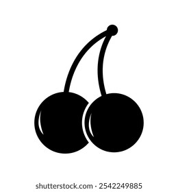 Cereza ilustrada sobre un fondo blanco