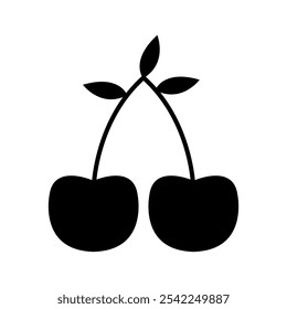 Cherry ilustrado em um fundo branco
