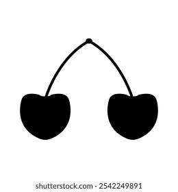 Cereza ilustrada sobre un fondo blanco