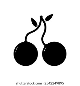 Cereza ilustrada sobre un fondo blanco