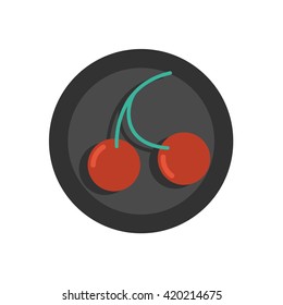 Cherry Illustration - Flat Icon