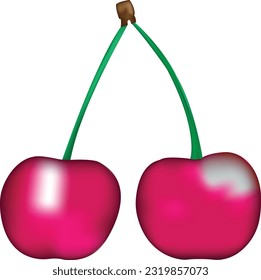 cherry isolated on white background