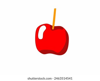 cherry isolated on white screen, red cherry fruit vector
