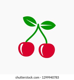 Cherry isolated. Vector illustration.