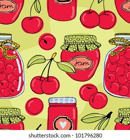 Cherry jam background