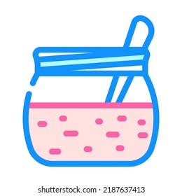 cherry jam color icon vector. cherry jam sign. isolated symbol illustration