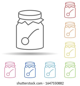 Cherry jam in multi color style icon. Simple thin line, outline vector of food icons for ui and ux, website or mobile application