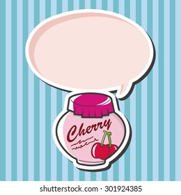 cherry jam theme elements vector,eps