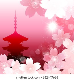 Cherry Japan spring background