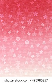 Cherry Japanese paper greeting card background