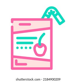 cherry juice color icon vector. cherry juice sign. isolated symbol illustration