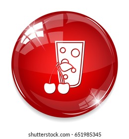 cherry juice glass icon