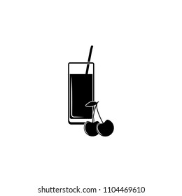 cherry juice in a glass icon. Element of simple drinks icon for mobile concept and web apps. Detailed cherry juice in a glass icon can be used for web and mobile. Premium icon