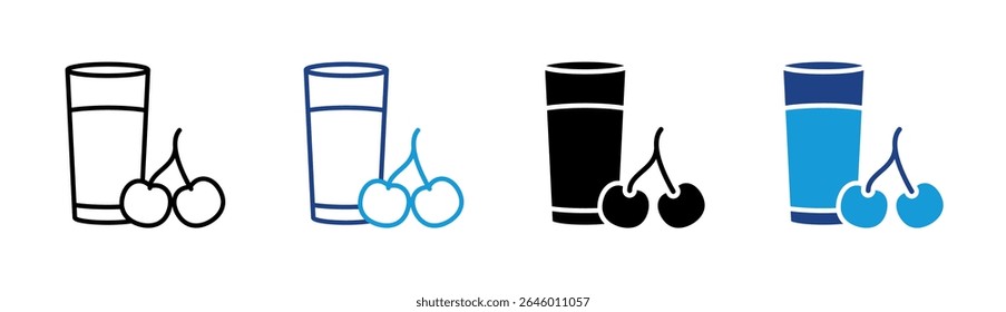 Cherry Juice Icon Element For Design