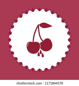 Cherry juice icon, vector design element