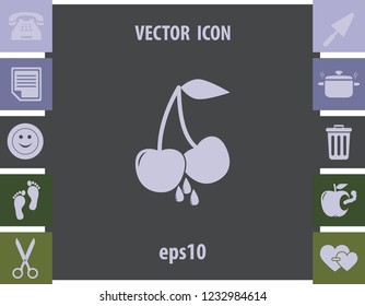 Cherry juice icon, vector design element