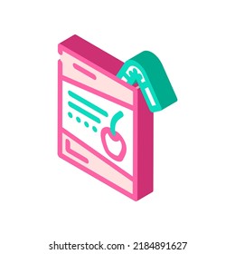 cherry juice isometric icon vector. cherry juice sign. isolated symbol illustration