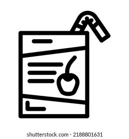 cherry juice line icon vector. cherry juice sign. isolated contour symbol black illustration