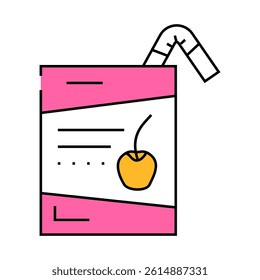 cherry juice line icon vector. cherry juice sign. isolated symbol illustration