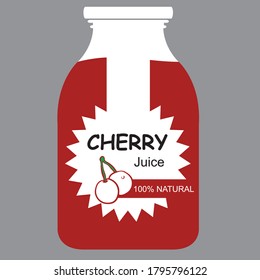  CHERRY JUICE_LABLE DESIGN is a piece of paper,plastic film,cloth,metal or other material affixed to a container or product.
