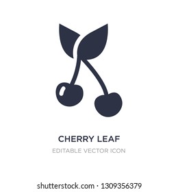 cherry leaf icon on white background. Simple element illustration from Nature concept. cherry leaf icon symbol design.
