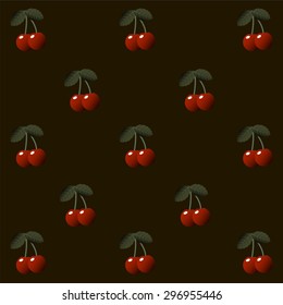 cherry and leaves 