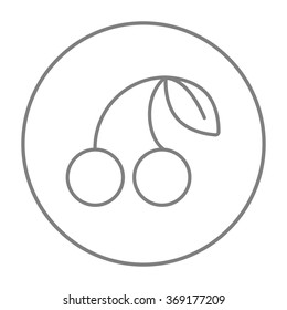 Cherry line icon.