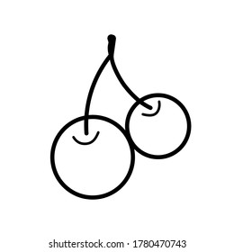 Cherry line icon on a white background