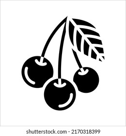 Icono de línea de cerezo, signo de vector de contorno, pictograma lineal. ilustración vectorial sobre fondo blanco.