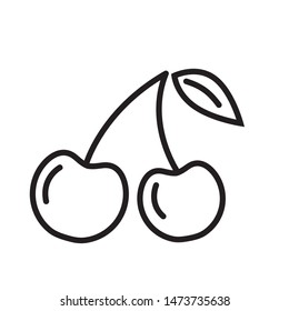 Cherry line icon. cherry sign vector