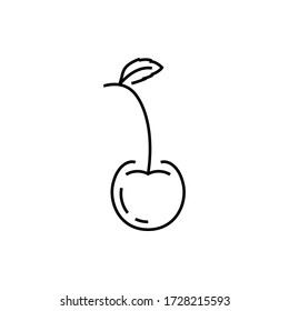 cherry line icon. vector cherry symbol