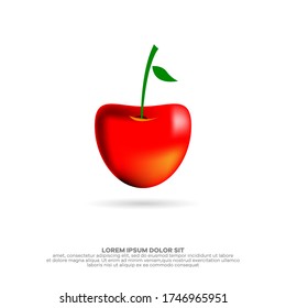 Cherry Logo Creative Template Sign Vector