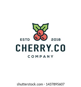 Cherry logo design concept. Universal cherry logo.