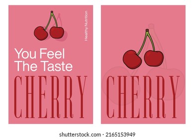 Diseño del logotipo de cerezo plantilla de vector de logotipo dulce. emblema y logo para jugo fresco de cereza.