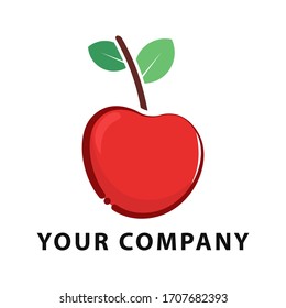 Cherry logo design template.  vector illustration.
