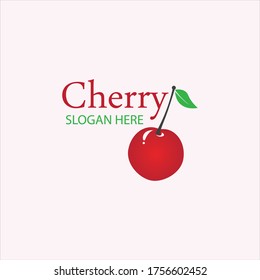 Cherry logo design template. vector illustration.