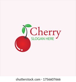 Cherry logo design template. vector illustration.