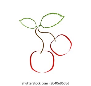 cherry logo with feminime style