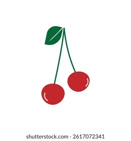 cherry logo icon illustration flat