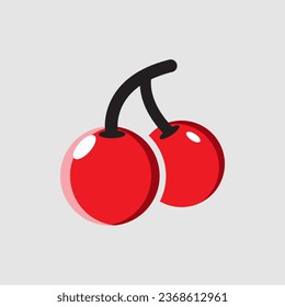 the cherry logo, looks very simple and is a tempting red color