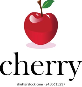 cherry logo, Minimalist Cherry logo design, 