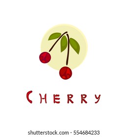 Cherry logo on a white background with text