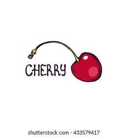 Cherry logo. Organic food logos and labels.
