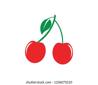 
Cherry logo template design illustration
