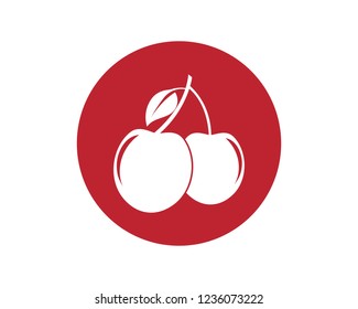 
Cherry logo template design illustration