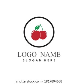 Design-Illustration des Kirschlogos