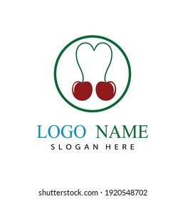 Ilustración del diseño de la plantilla del logotipo de Cherry