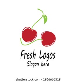 Cherry logo template design illustration