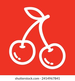 cherry logo template for graphic and web design
