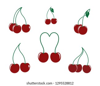 Cherry logo template illustration design